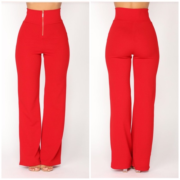 NWT Sandra High Rise Pants - Red - Picture 2 of 6